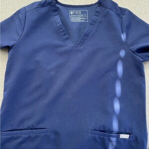 FIGS Casma Navy Blue Scrub Top